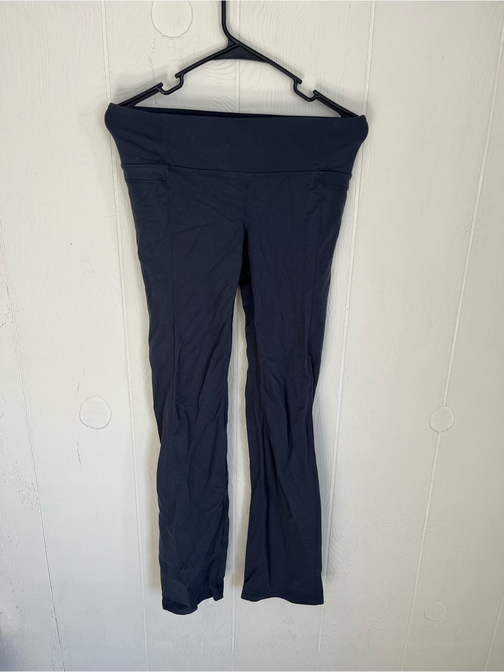 Athleta Navy Fold-Down Waist Track Pants